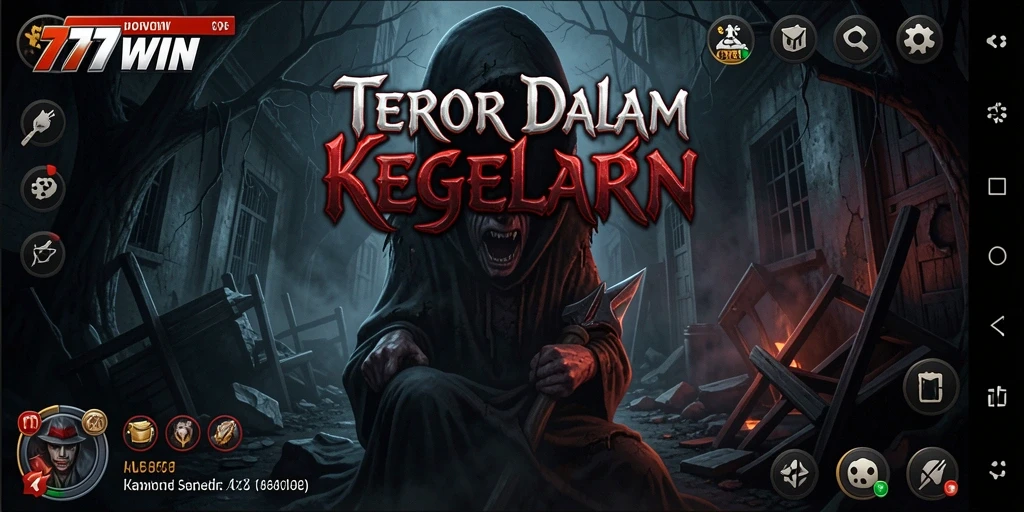 Tampilan gameplay menegangkan dari 777WIN yang mengajak pemain menyelami kegelapan.