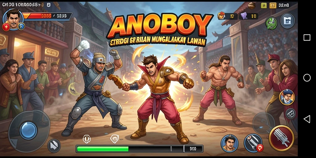 Tampilan gameplay ANOBOY yang menarik dan strategis.