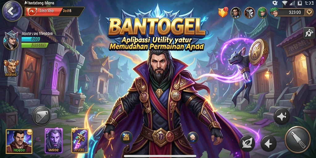 Tampilan utama BANTOGEL dengan fitur Utility yang menarik.