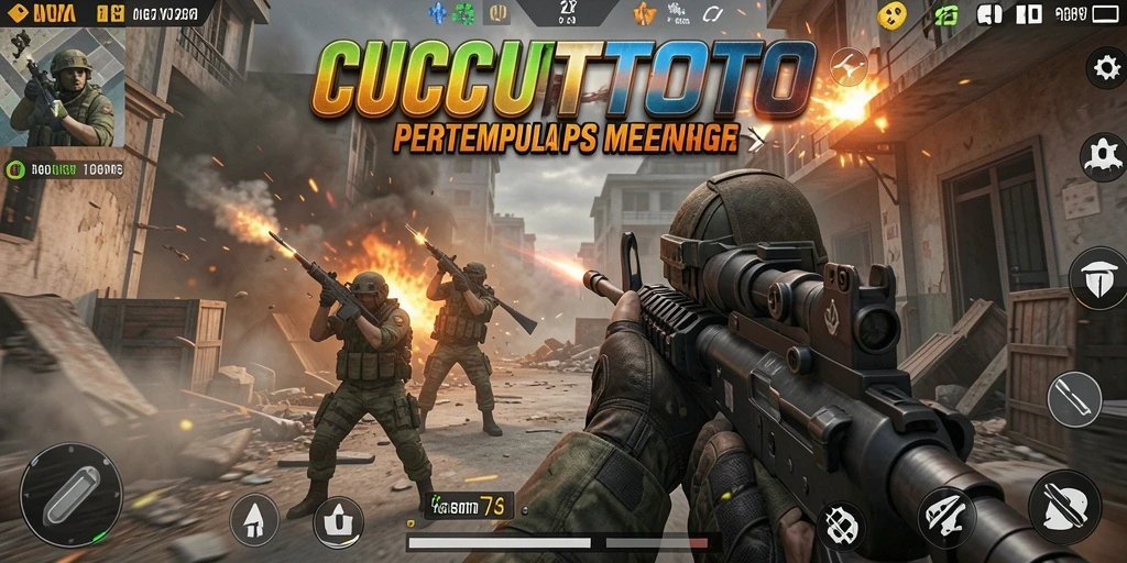 Screenshot gameplay CUCUTOTO yang mendebarkan di lapangan tempur.