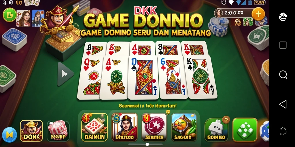 Screenshot gameplay DKK yang menampilkan aksi permainan Domino.