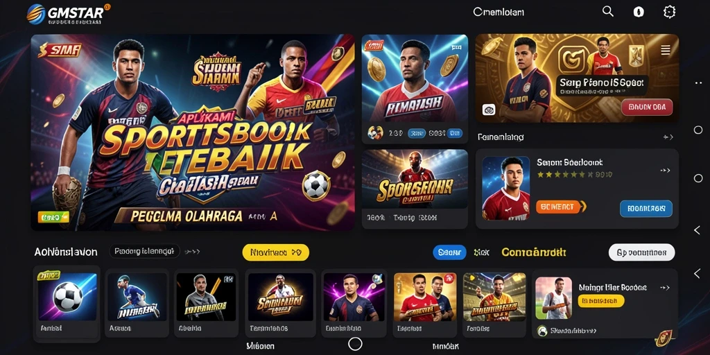 Tampilan screenshot utama GMSTAR menampilkan antarmuka taruhan olahraga yang menarik.