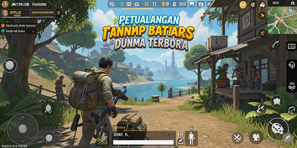Tampilan gameplay JKTPLUS yang menakjubkan di dunia terbuka.