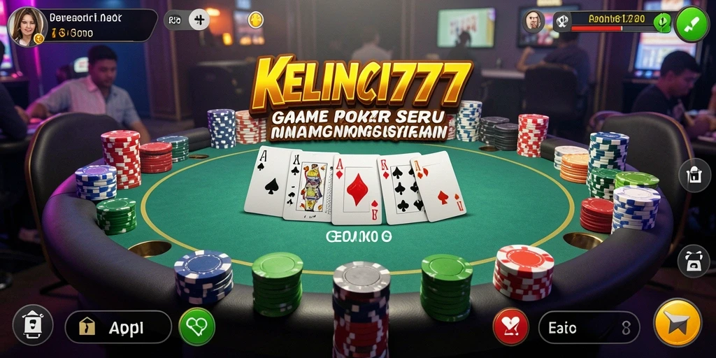 Screenshot KELINCI777 menampilkan aksi seru bermain Poker.