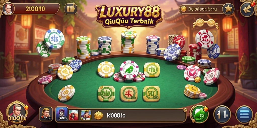 Tampilan gameplay QiuQiu yang mendebarkan di LUXURY88.