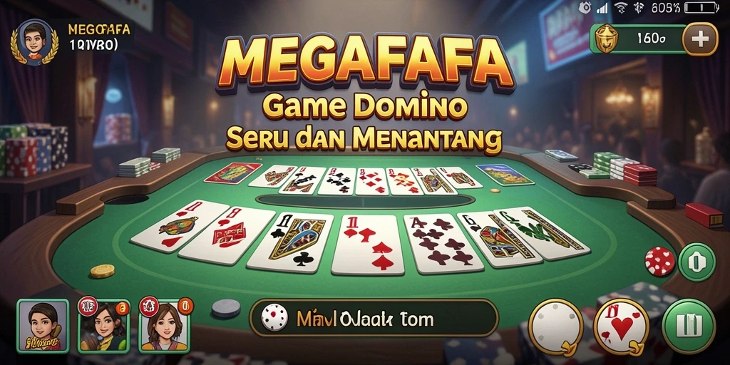 Gameplay seru MEGAFAFA menunjukkan keseruan permainan Domino.