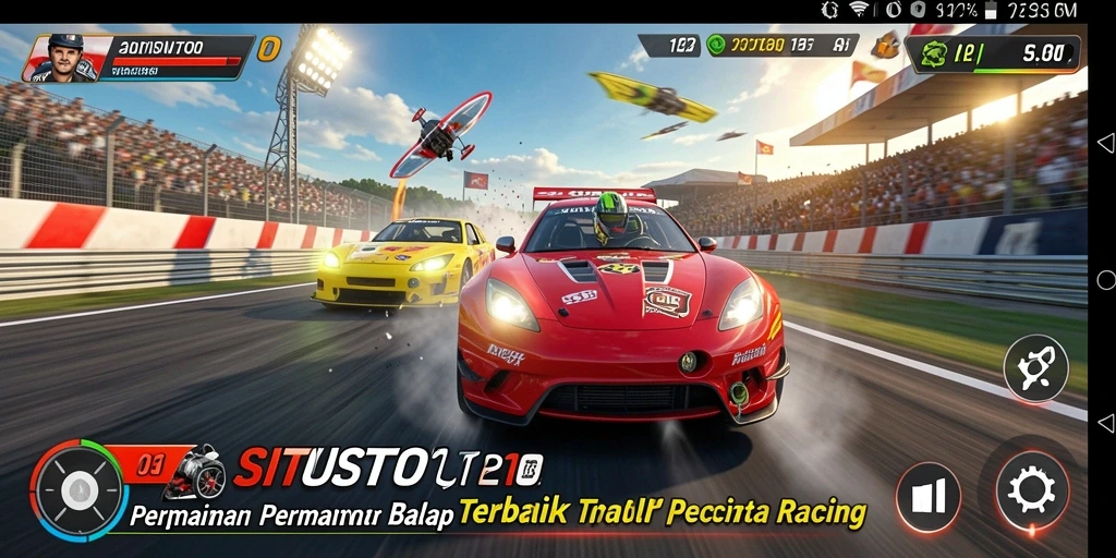 Tampilan aksi balap penuh adrenalin di SITUSTOTO.