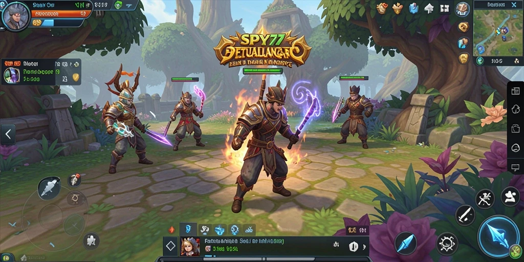 Tampilan menarik dari gameplay SPY77 di dunia MMORPG.