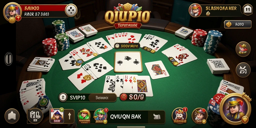 Gameplay seru SVIP10 yang menampilkan keseruan permainan QiuQiu.